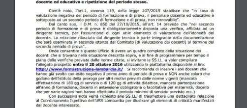 Chi dovrà svolgere l'anno di prova e formazione per l'a.s. 2016-2017.