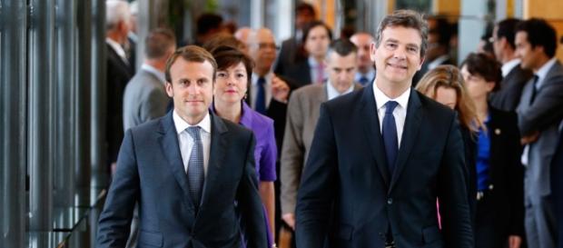 Arnaud Montebourd et Emmanuel Macron Arnaud Montebourd et Emmanuel Macron