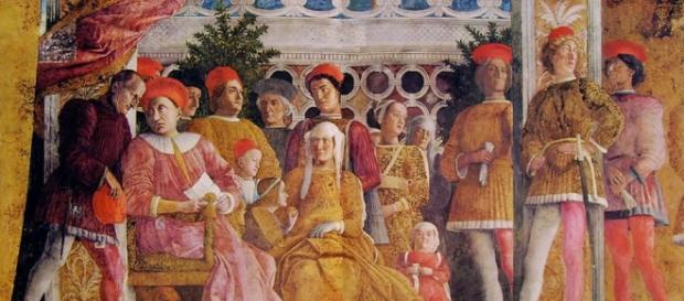 La corte ducale nella Camera degli sposi di Andrea Mantegna. La corte ducale nella Camera degli sposi di Andrea Mantegna.