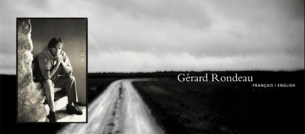 La très sobre page d'accueil du site de Gérard Rondeau (sa photo en insert, montage Jef Tombeur) La très sobre page d'accueil du site de Gérard Rondeau (sa photo en insert, montage Jef Tombeur)