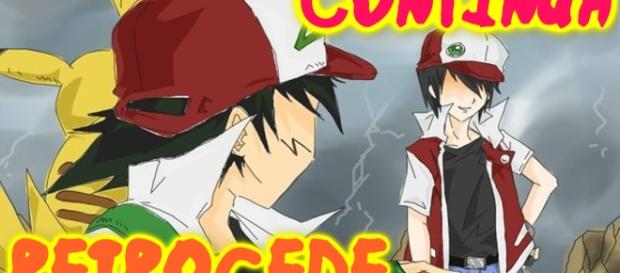 Satoshi contra el legendario Red. Satoshi contra el legendario Red.
