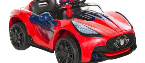 The 'Spiderman 6V Super Car' is a new ride-on for children aged two to five. / Photo via Charlotte Lee, Sparkscg. Used with permission.