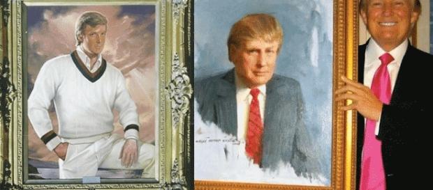 Deux des portraits officiels de Donald Trump. Mais « le » tableau de lui acheté par sa fondation n'est plus localisé... Deux des portraits officiels de Donald Trump. Mais « le » tableau de lui acheté par sa fondation n'est plus localisé...