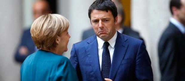 Matteo Renzi a colloquio con Angela Merkel Matteo Renzi a colloquio con Angela Merkel