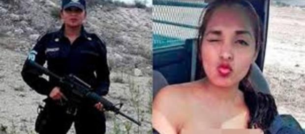 Nidia García, la policía que posa en "topless" Nidia García, la policía que posa en "topless"