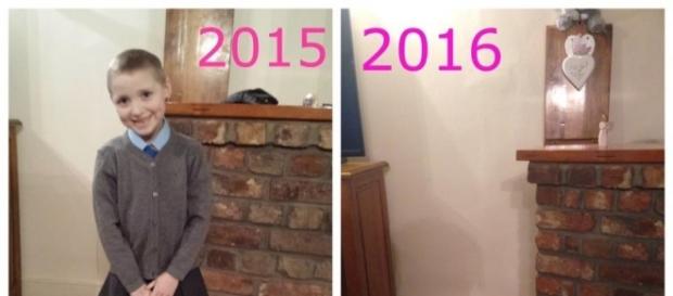 Una madre comparte una imagen de su hija con cáncer Una madre comparte una imagen de su hija con cáncer