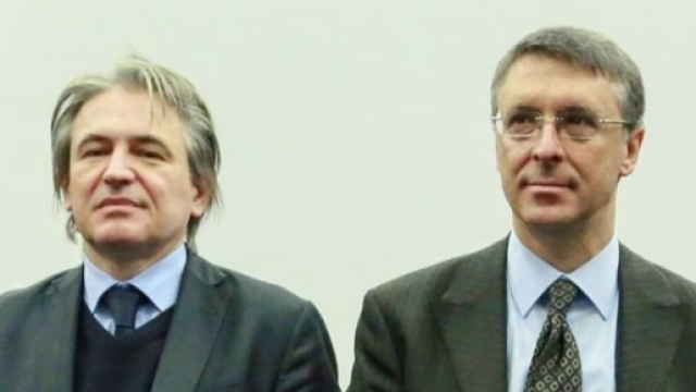 Raffaele Cantone e l'ad Rai Antonio Campo Dall'Orto