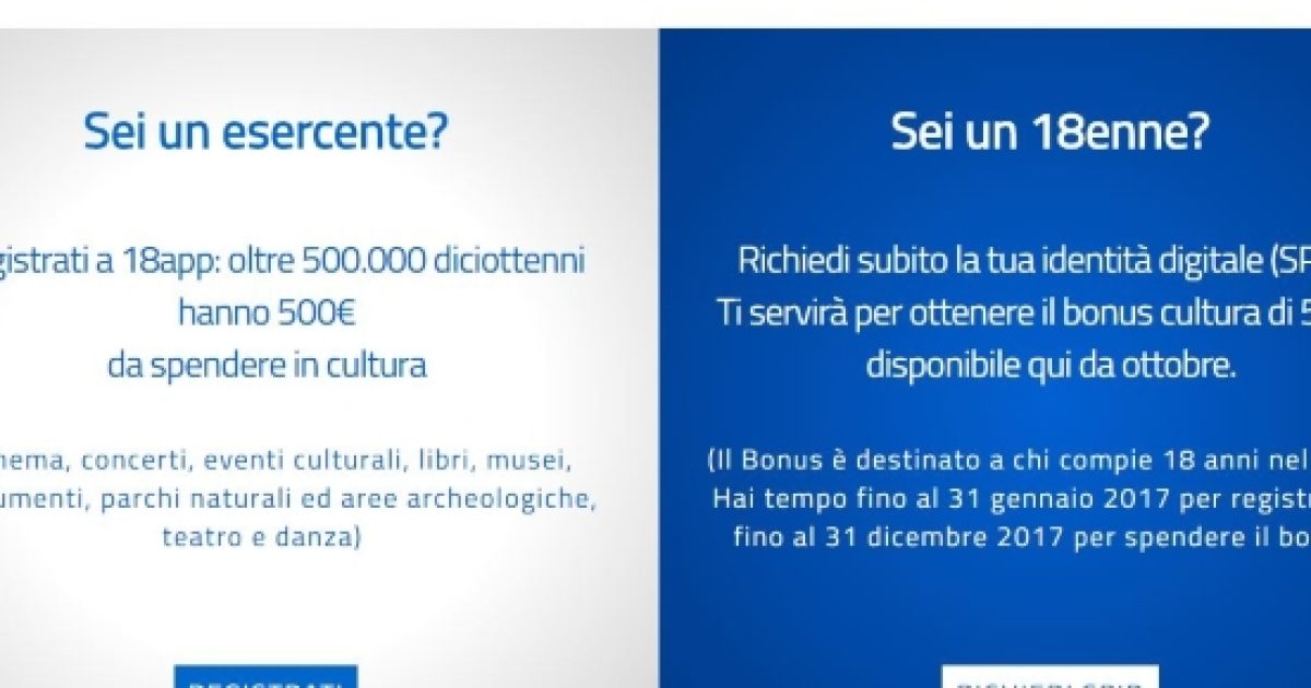 Spid necessario per il Bonus ai 18enni cos'è e come fare richiesta