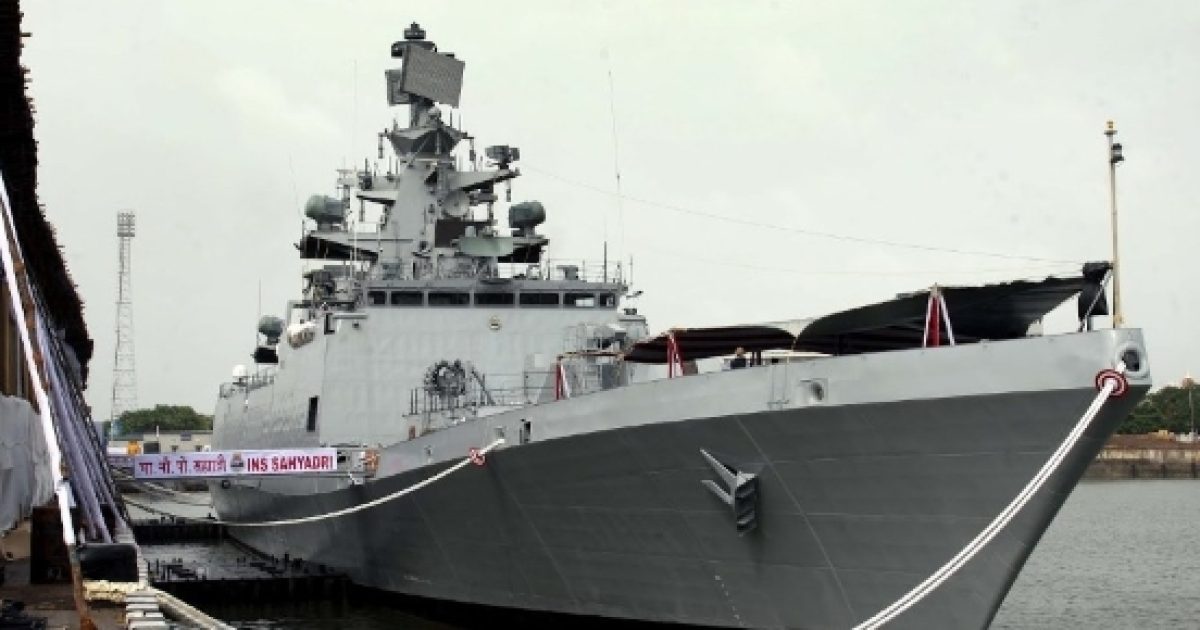 Indian Warship INS Sahyadri (a Stealth Frigate) Is An Exponent Of ...