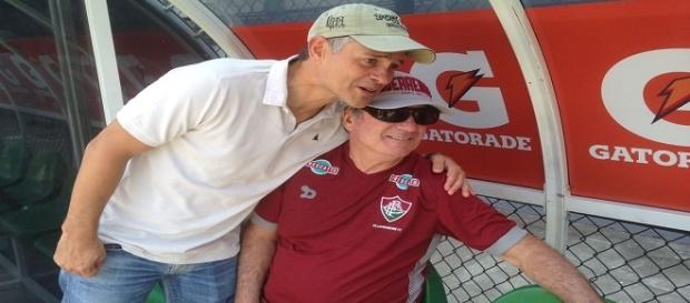 Com apoio de presidente Peter Siemsen, Levir Culpi encerra preparação do Fluminense para domingo (Foto: Globoesporte) Com apoio de presidente Peter Siemsen, Levir Culpi encerra preparação do Fluminense para domingo (Foto: Globoesporte)
