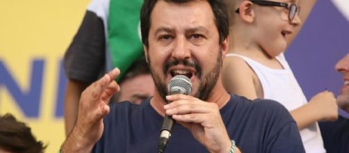 Matteo Salvini, segretario Lega Nord interviene a Pontida