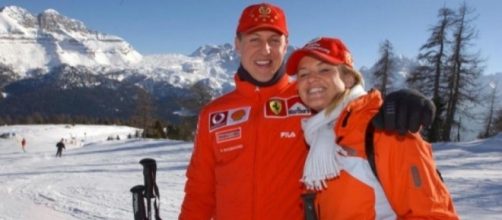 Michael Schumacher sulla pista di sci, il suo sport preferito dopo la Formula uno.