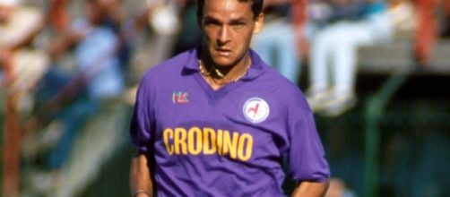 Roberto Baggio in viola nella stagione 86-87