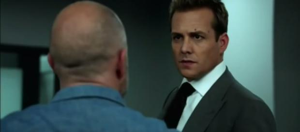 Things heat up between Harvey and Gallo/ Photo via YouTube - Suits Season 6 Episode 9 "The Hand That Feeds You" Promo (HD) - Television promos Things heat up between Harvey and Gallo/ Photo via YouTube - Suits Season 6 Episode 9 "The Hand That Feeds You" Promo (HD) - Television promos