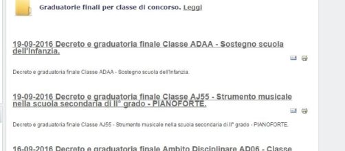 Aggiornamenti Graduatorie di Merito dagli USR.