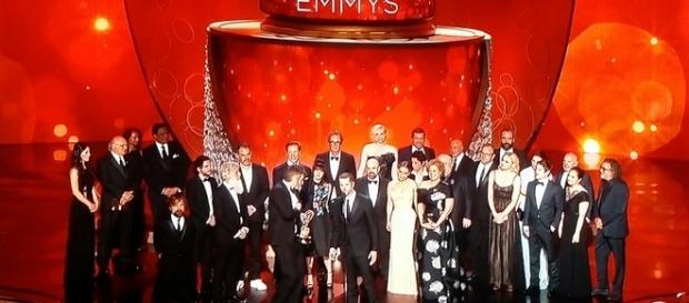 Cast and Crew of "Game of Thrones" at 68th Primetime Emmy Awards. Screenshot credit to Colleen Bement Cast and Crew of "Game of Thrones" at 68th Primetime Emmy Awards. Screenshot credit to Colleen Bement