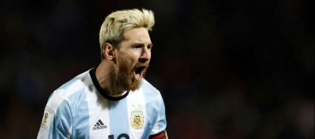 Messi y su grito de gol ante la selección de Uruguay Messi y su grito de gol ante la selección de Uruguay
