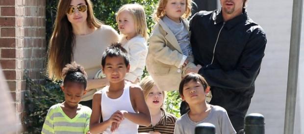 Brad Pitt e família - Foto/Reprodução Brad Pitt e família - Foto/Reprodução