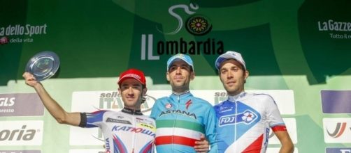 Il podio del Giro di Lombardia dello scorso anno