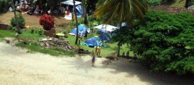Acampamento em Angra dos Reis. Acampamento em Angra dos Reis.
