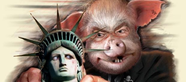 Flickr painting of Corporate Threat to Liberty by Donkey Hotey Flickr painting of Corporate Threat to Liberty by Donkey Hotey