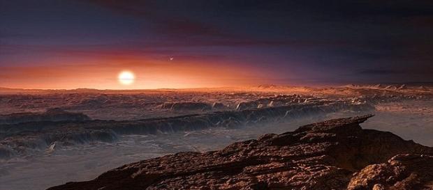 Imagem ilustra possível aparência de Proxima b (AFP/Getty Imagens) Imagem ilustra possível aparência de Proxima b (AFP/Getty Imagens)