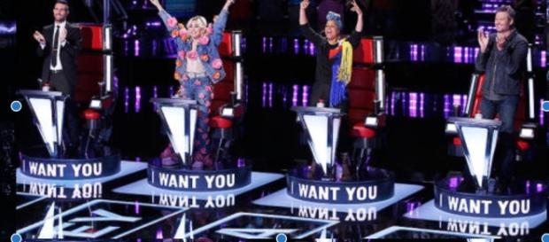 Miley and Keys raise their hands in victory. Photo:www.NBC.com/the-voice/photos Miley and Keys raise their hands in victory. Photo:www.NBC.com/the-voice/photos