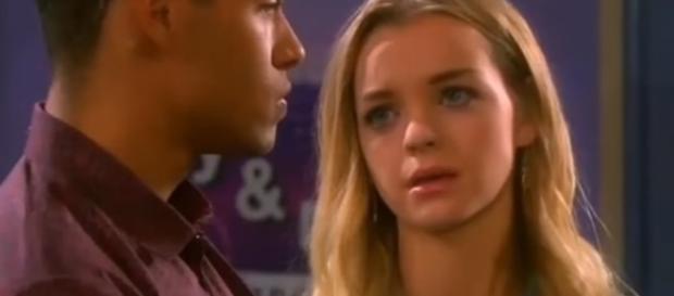Theo and Claire missing on 'Days Of Our Lives' - Photo via days of our lives spoilers recaps/Photo Screencap via NBC/YouTube.com Theo and Claire missing on 'Days Of Our Lives' - Photo via days of our lives spoilers recaps/Photo Screencap via NBC/YouTube.com