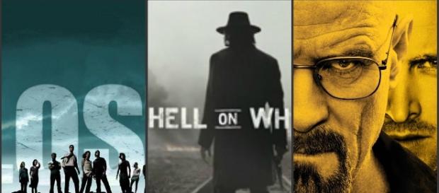 Breaking bad, Hell on wheels, lost. Breaking bad, Hell on wheels, lost.