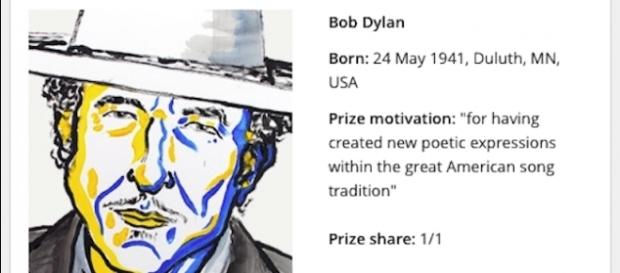 Courtesy: "Bob Dylan - Facts". Nobelprize.org. Nobel Media AB 2014. Web. 13 Oct 2016 Courtesy: "Bob Dylan - Facts". Nobelprize.org. Nobel Media AB 2014. Web. 13 Oct 2016