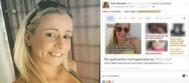 Ela previu a sua morte com um post no Facebook Ela previu a sua morte com um post no Facebook