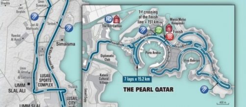 Percorso dei Campionati Mondiali di ciclismo su strada a Doha