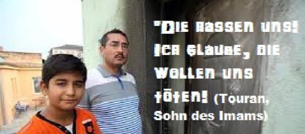 Betroffener Imam mit Sohn: Angst ums Leben Betroffener Imam mit Sohn: Angst ums Leben