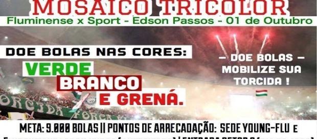 Torcida lança campanha para promover grande festa de apoio ao Fluminense no sábado (Foto: Facebook) Torcida lança campanha para promover grande festa de apoio ao Fluminense no sábado (Foto: Facebook)