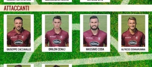 le foto dei calciatori granata appena pubblicate sul sito ufficiale della Salernitana