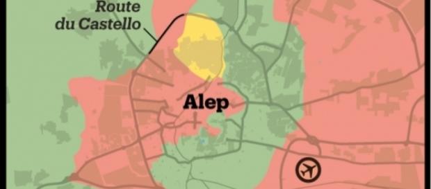 Alep est en proie à une des batailles les plus violentes et sanglantes de Syrie, où Russie et Armée loyaliste ont adopté une stratégie d'encerclement. Alep est en proie à une des batailles les plus violentes et sanglantes de Syrie, où Russie et Armée loyaliste ont adopté une stratégie d'encerclement.