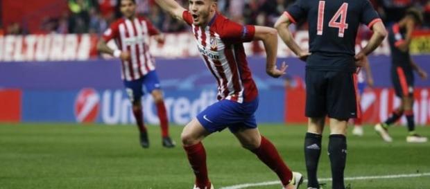 Celebración de Saúl tras el gol de Carrasco. Fotografía: REUTERS Celebración de Saúl tras el gol de Carrasco. Fotografía: REUTERS