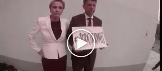 Ryszard Petru i Joanna Scheuring-Wielgus. Ryszard Petru i Joanna Scheuring-Wielgus.