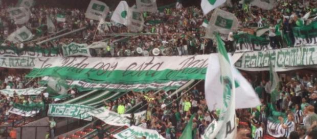 Südkurve der Fans von Atlético Nacional #Verdolaga Südkurve der Fans von Atlético Nacional #Verdolaga