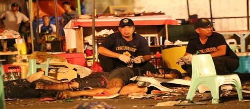 Filippine, bomba al mercato: 14 morti e 70 feriti. Il luogo dell'attentato a Davao.