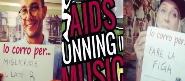 Diego Passoni e La Pina per 'AIDS Running in Music'. Diego Passoni e La Pina per 'AIDS Running in Music'.