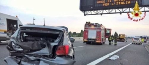 Incidenti Stradali, foto dei vigili del fuoco