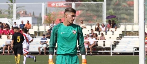 Diego Conde durante el primer partido de liga Juvenil División de Honor frente al Rayo Vallecano. Diego Conde durante el primer partido de liga Juvenil División de Honor frente al Rayo Vallecano.