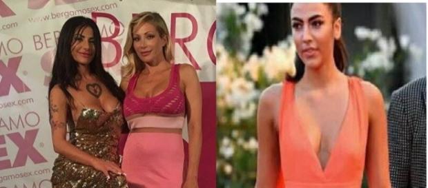 Priscilla Salerno e Vittoria Risi al Bergamo Sex, a destra Giulia Salemi a Venezia Priscilla Salerno e Vittoria Risi al Bergamo Sex, a destra Giulia Salemi a Venezia