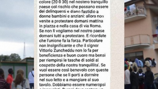Il messaggio, diffuso su Whatsapp, ha fatto il giro di Burcei.