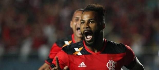 Fernandinho, do Flamengo, comemorando o gol Fernandinho, do Flamengo, comemorando o gol