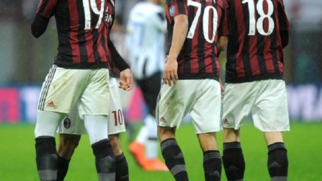 Esultanza del Milan dopo un gol.