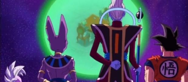 Goku y los demas observan a Zamasu. Goku y los demas observan a Zamasu.