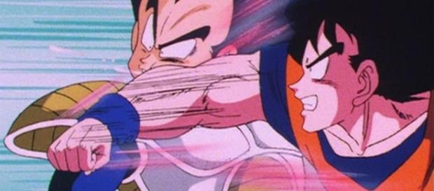 Pelea de Goku y el Saiyajin orgulloso Vegeta Pelea de Goku y el Saiyajin orgulloso Vegeta