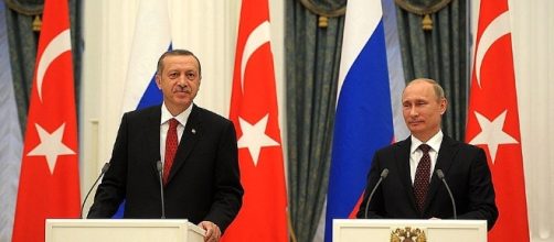El presidente turco Erdogan visita a Putin, 2012